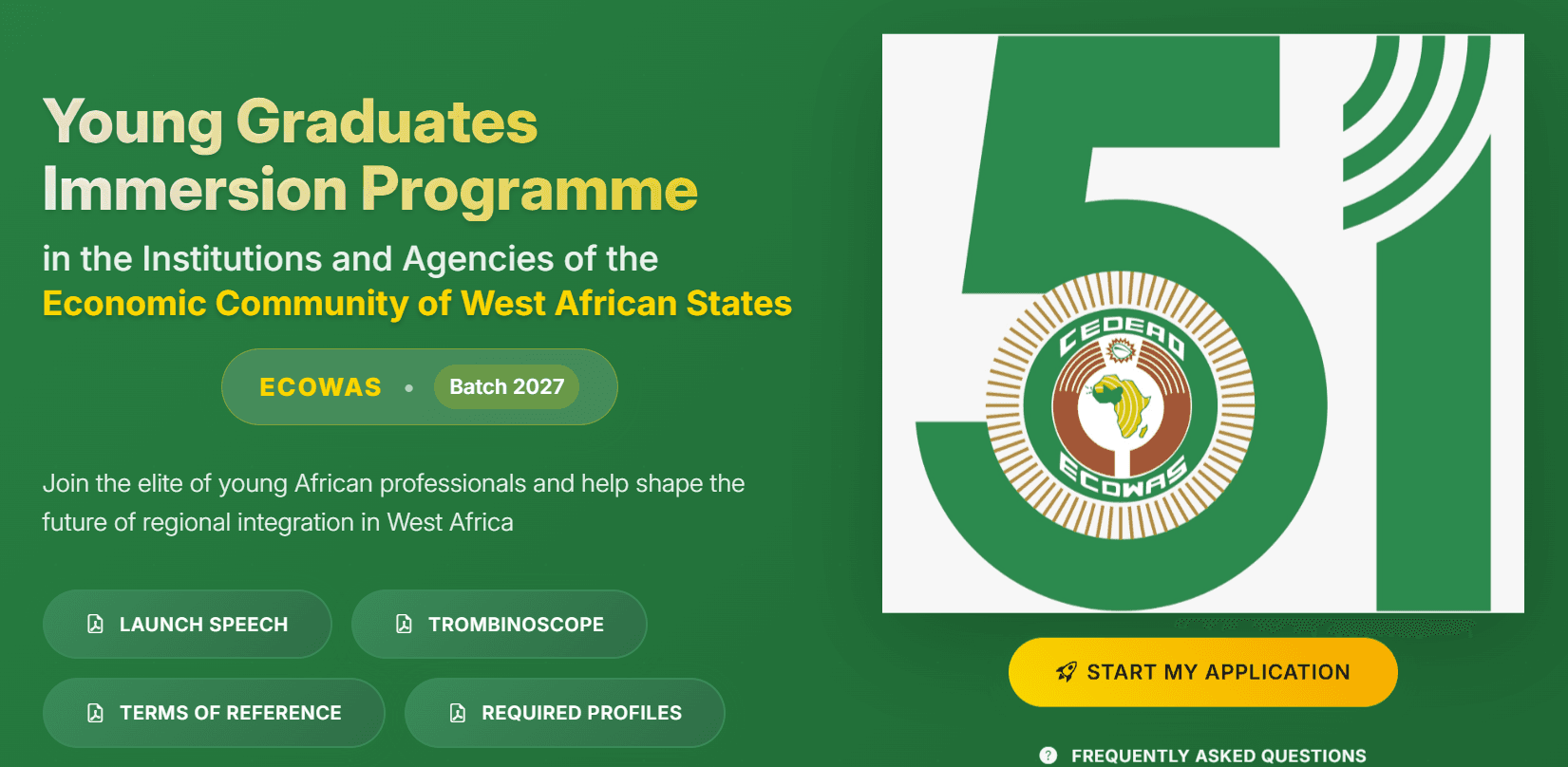 ECOWAS Young Professionals Programme (YPP) 2026 – Paid Professional Immersion for West African Graduates